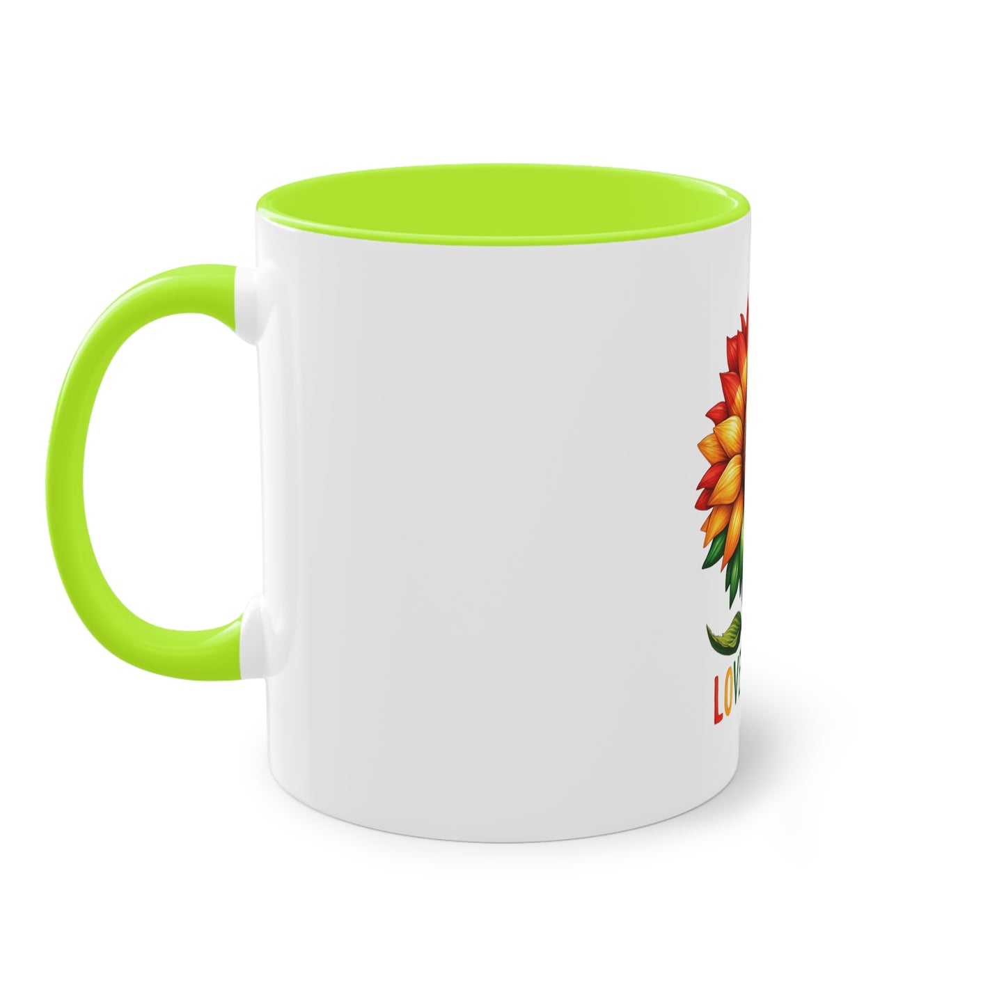 "Rainbow Flower" - Two Tone Mug