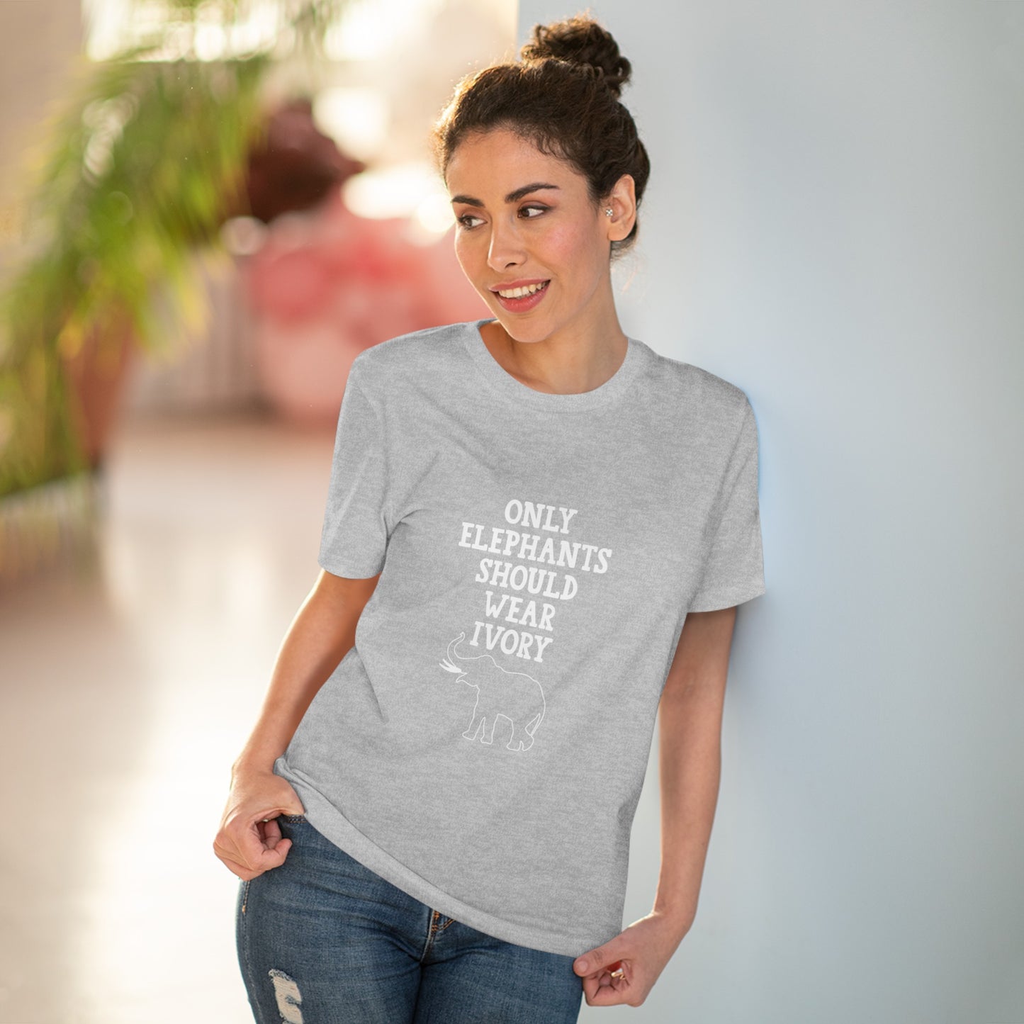 "Only Elephants Should Wear Ivory" Vegan Vibes Tee- T-Shirt