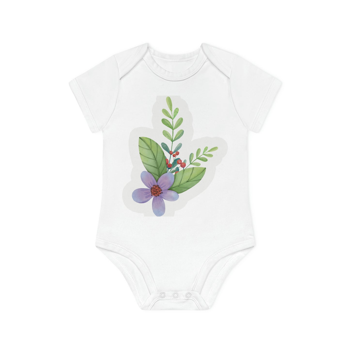 "Organic Comfort for Your Little One: Ad- Baby Organic Short Sleeve Bodysuit