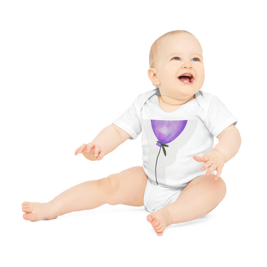 "Organic Baby Bodysuit: Adorable- Baby Organic Short Sleeve Bodysuit