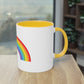 Proud and Colorful Ceramic Rainbow - LGBTQ- Two Tone Mug