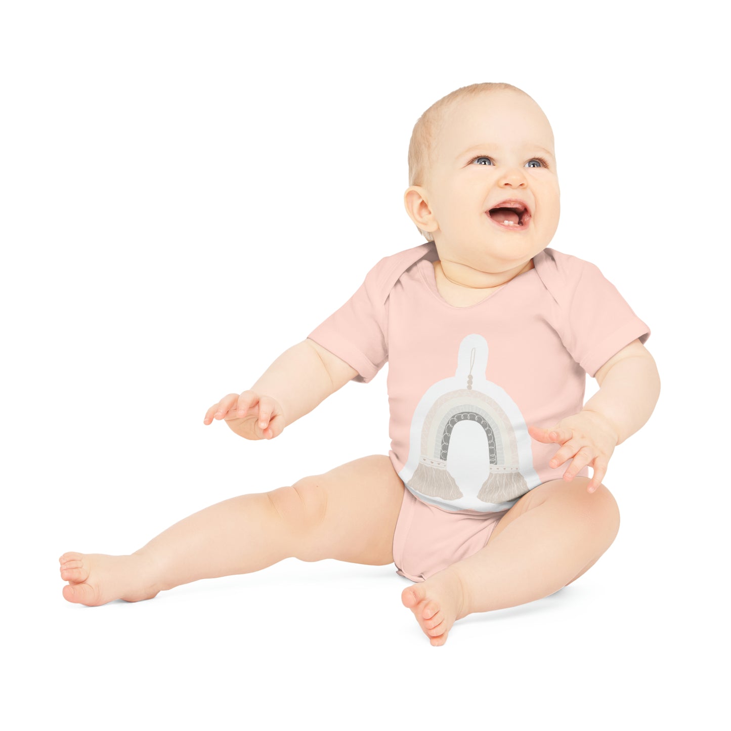 "Cuddly Cutie Organic Baby Bodysuit- Baby Organic Short Sleeve Bodysuit