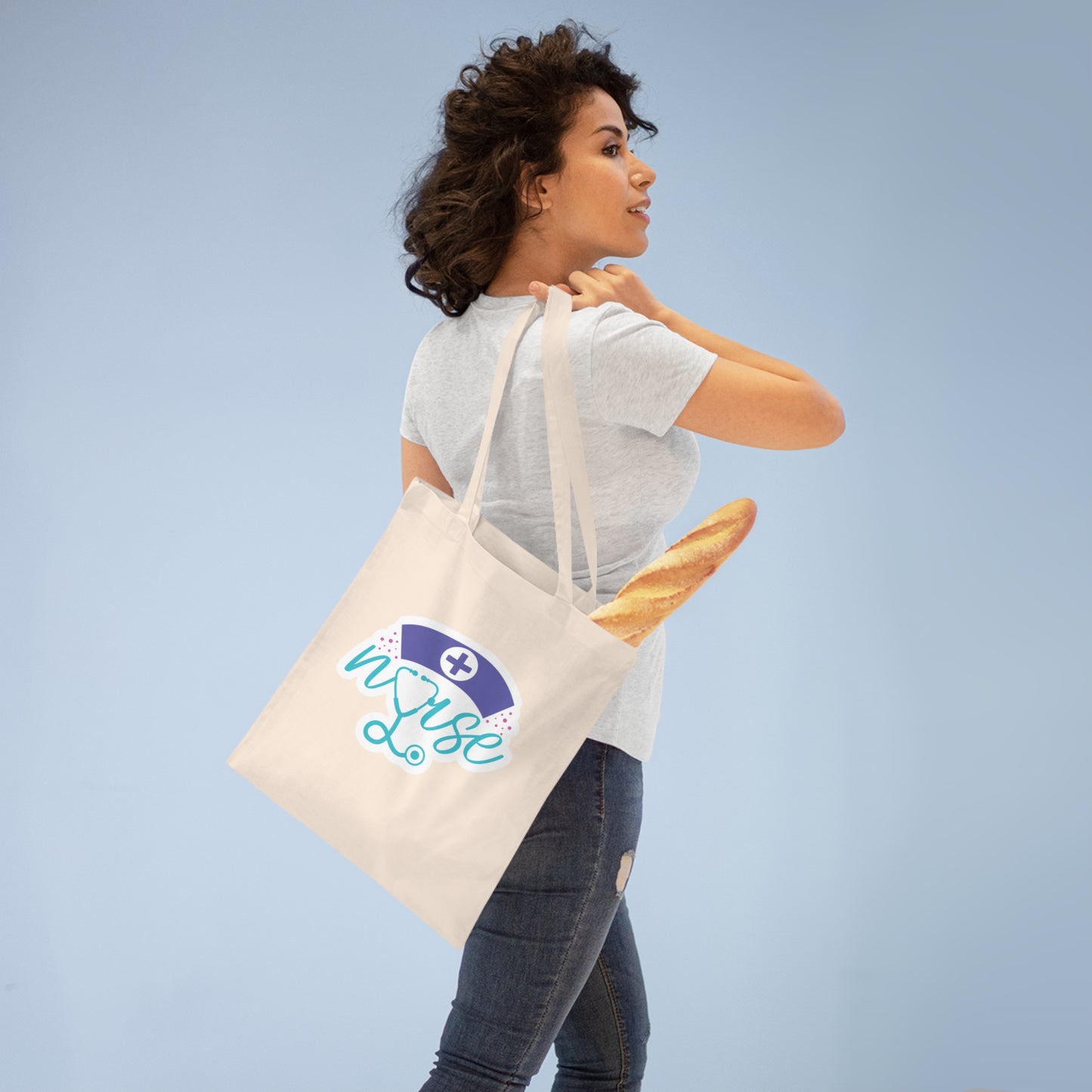 "Caring Hearts Nurse Tote Bag - Stylish- Tote Bag