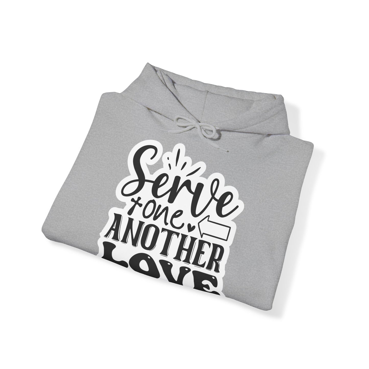 "Serve one another" Faith-Inspired Hooded Sweatshirt - Hoodie