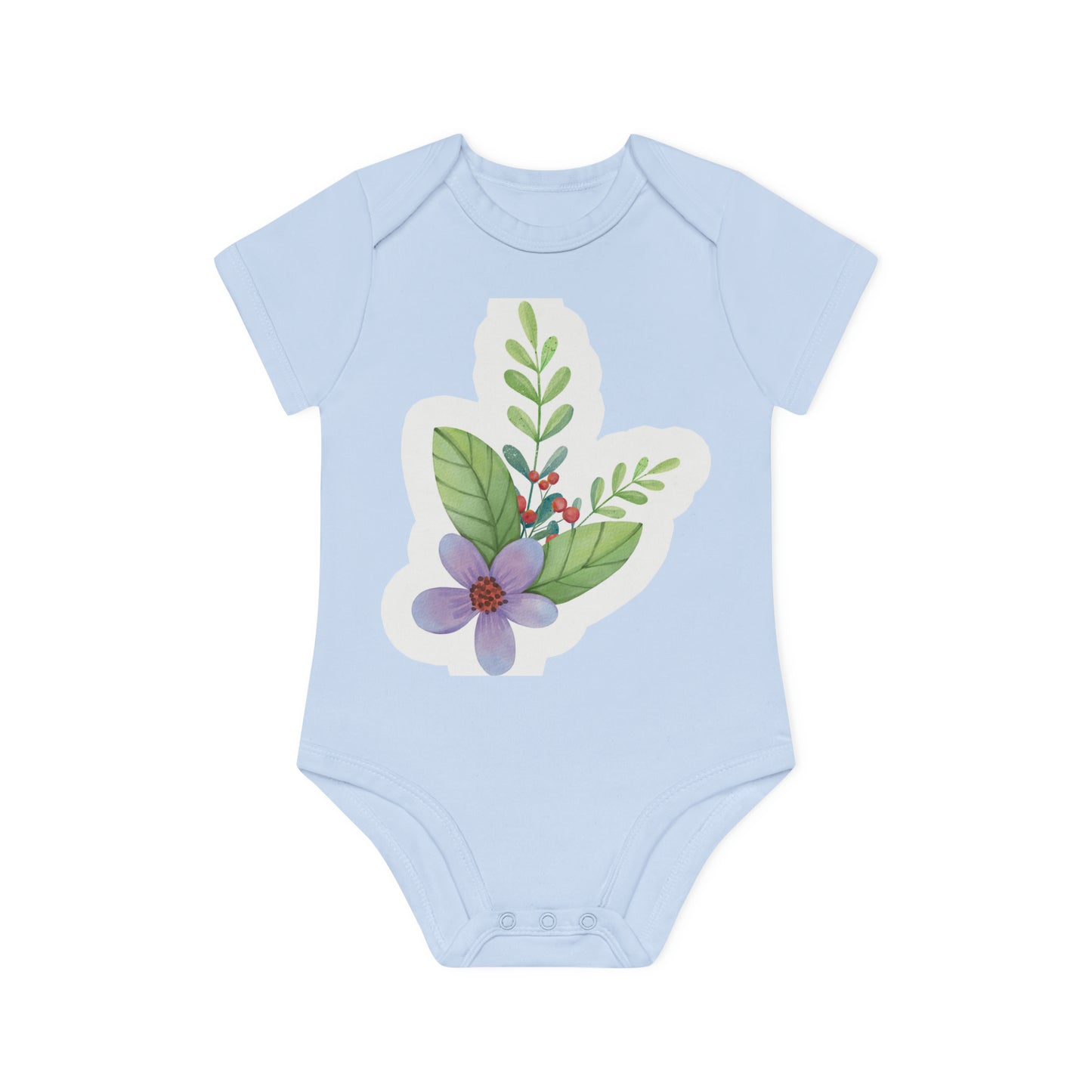 "Organic Comfort for Your Little One: Ad- Baby Organic Short Sleeve Bodysuit