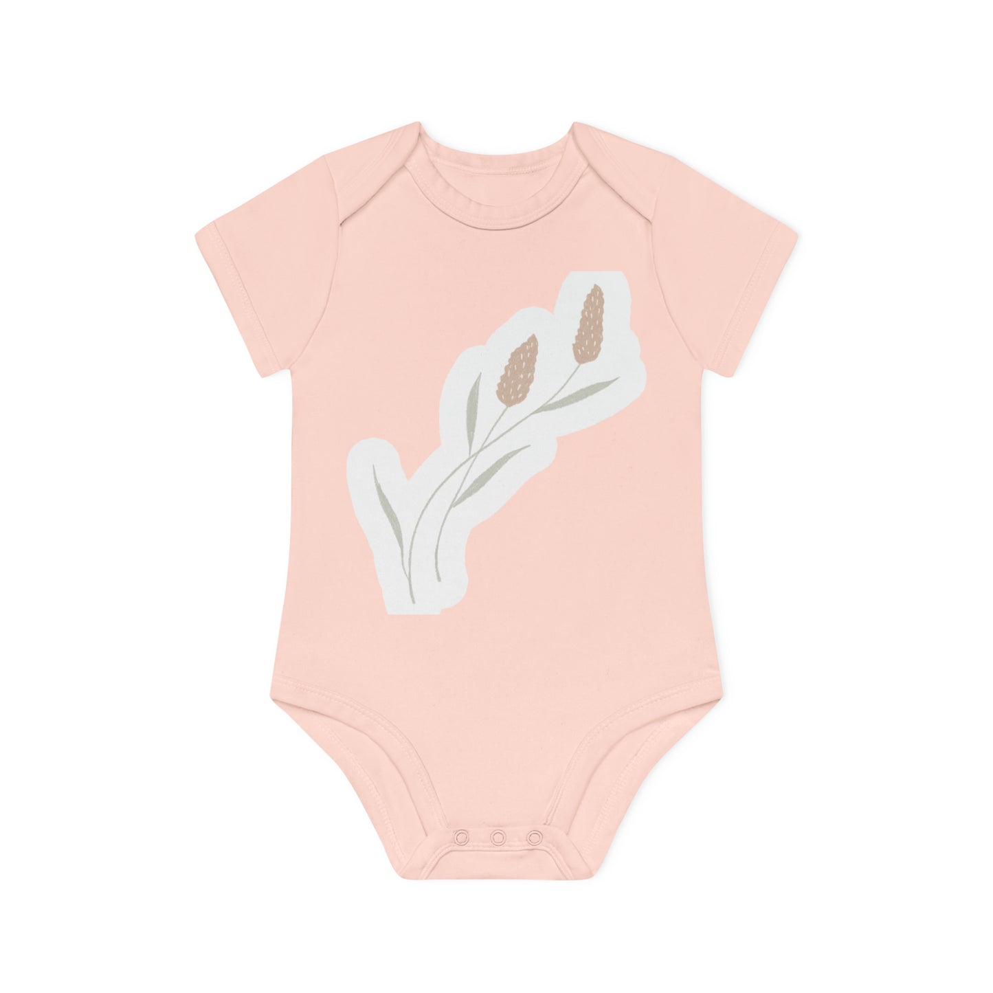 "Organic Cotton Baby Bodysuit: Ad- Baby Organic Short Sleeve Bodysuit