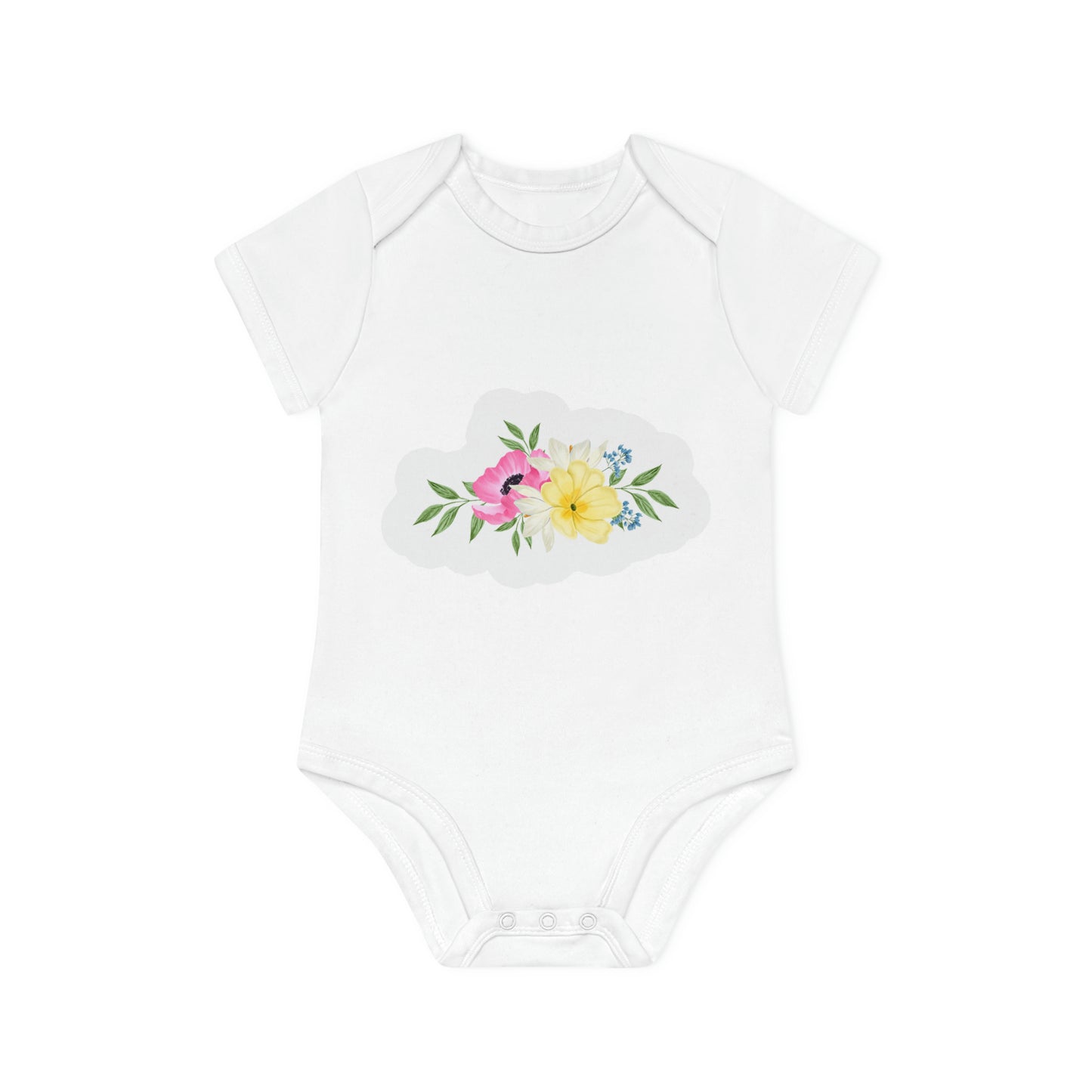 "Organic Cutie: Adorable Baby Short- Baby Organic Short Sleeve Bodysuit