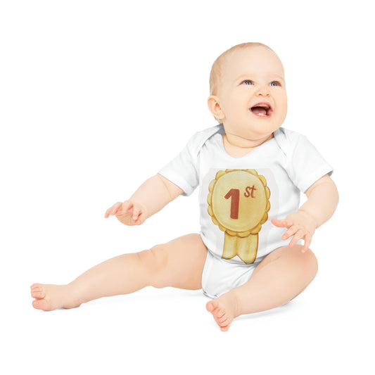 "Adorable Eco-Friendly Baby Bodysuit- Baby Organic Short Sleeve Bodysuit