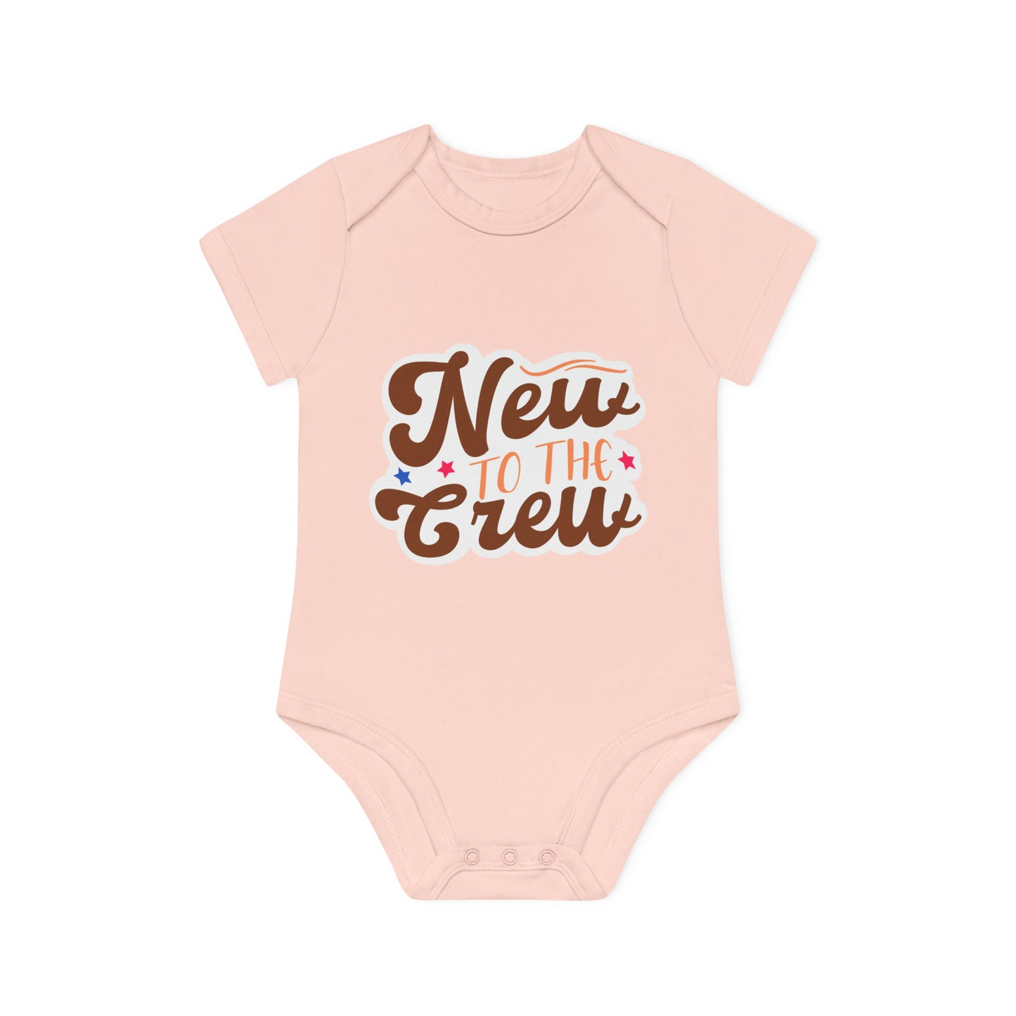 "Organic Cotton Baby Bodysuit - Sweet- Baby Organic Short Sleeve Bodysuit