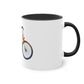 "Pride Rainbow Bicycle" - Two Tone Mug