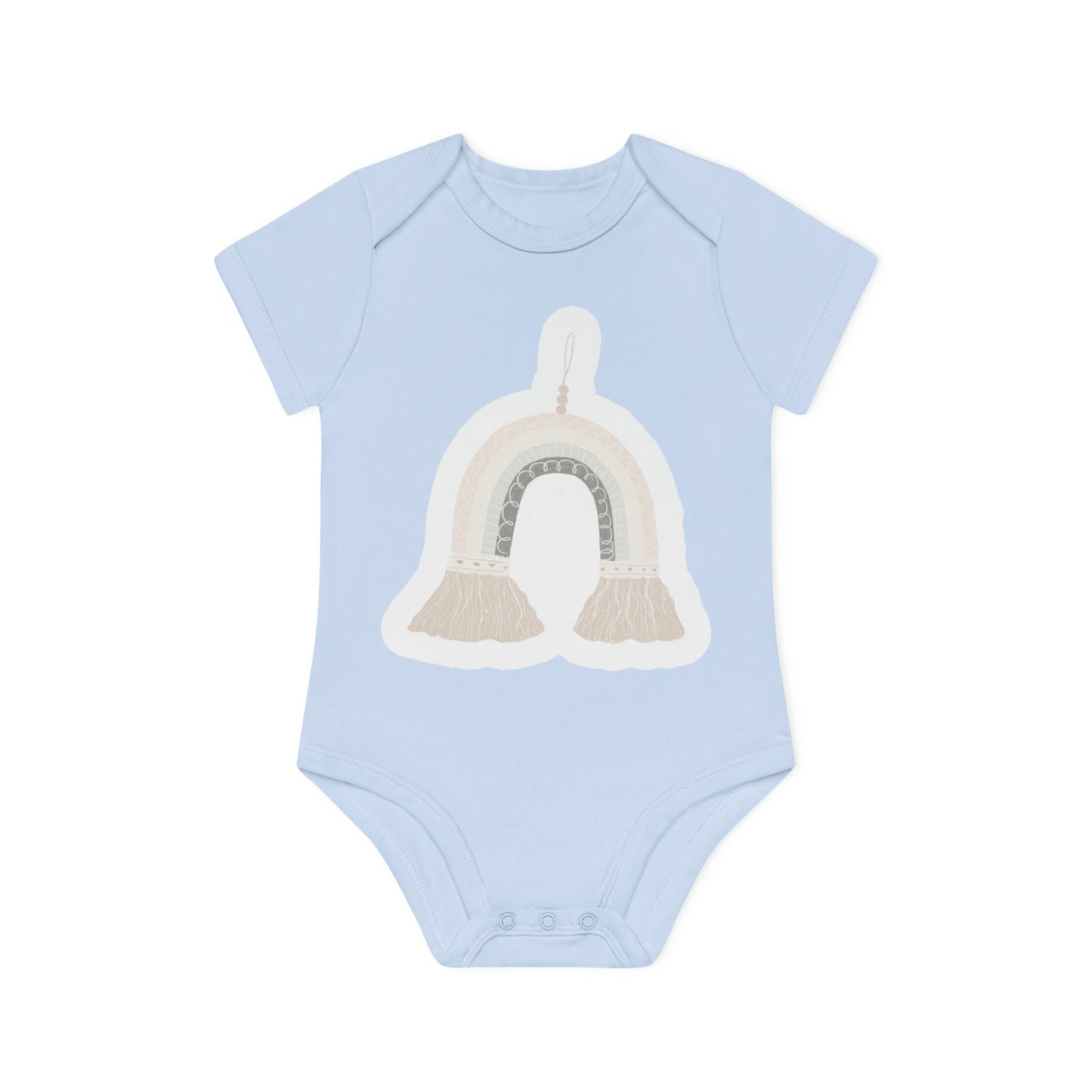 "Cuddly Cutie Organic Baby Bodysuit- Baby Organic Short Sleeve Bodysuit