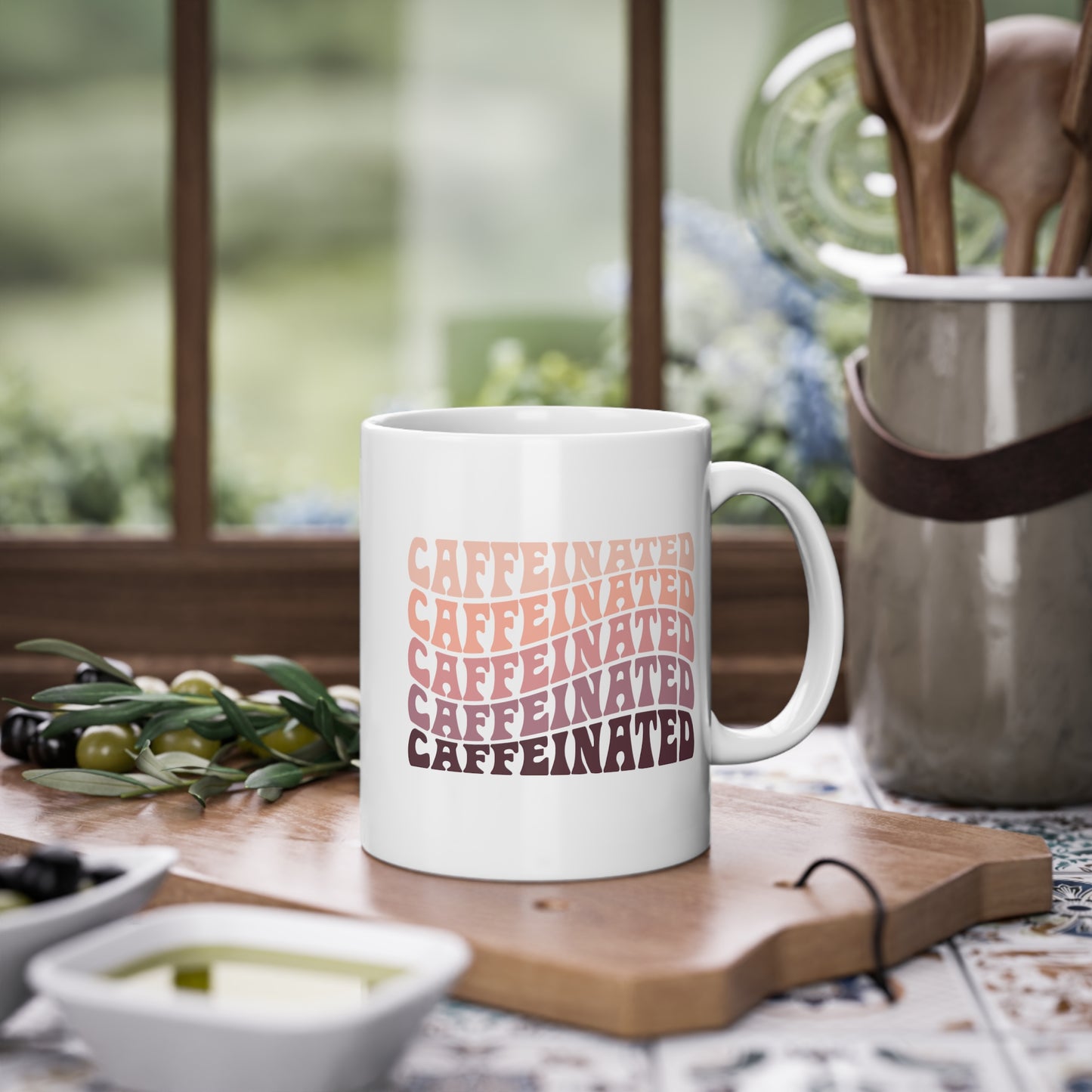 "Caffeinated" - Ceramic 11oz Mug