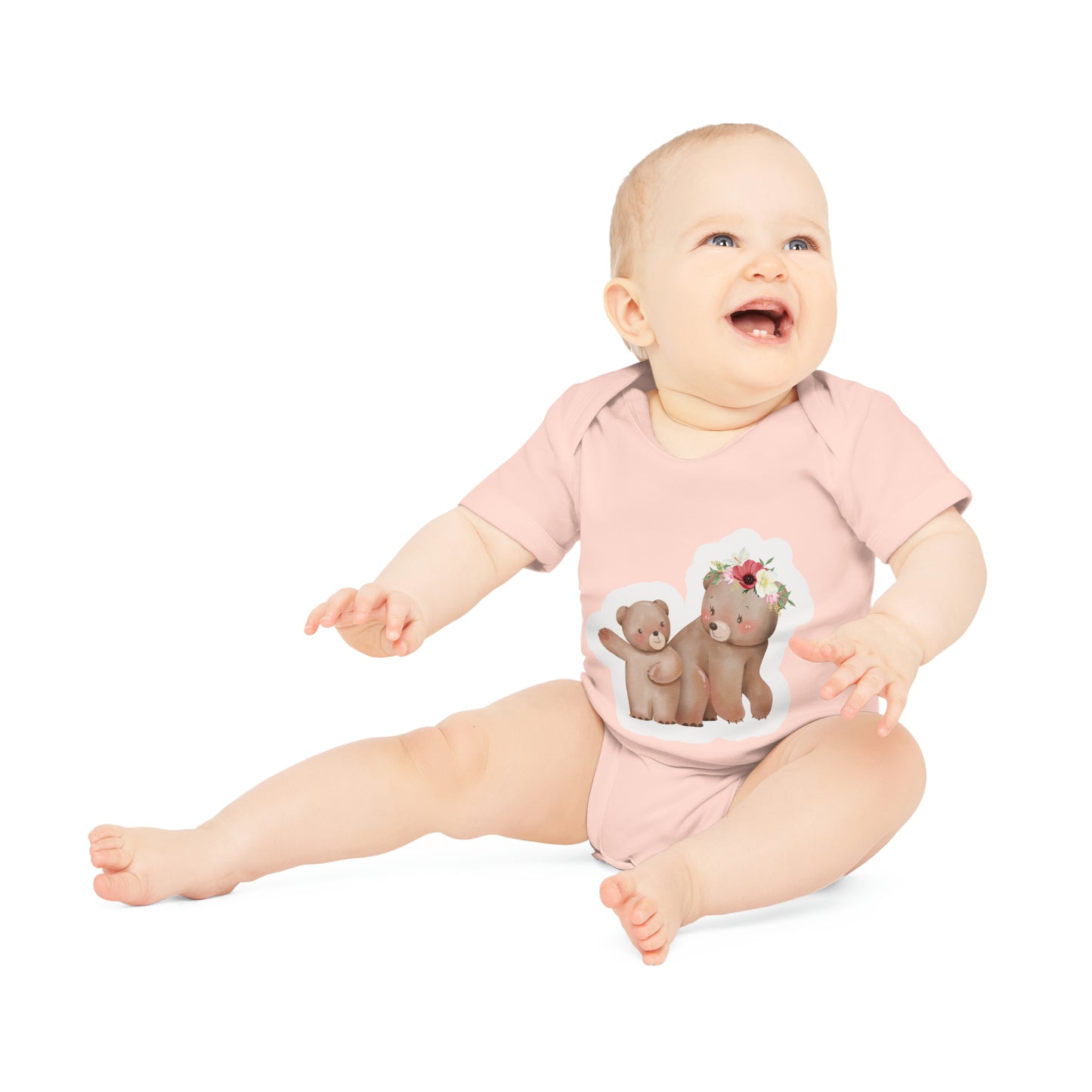 "Adorable Organic Short Sleeve Baby Bodysuit- Baby Organic Short Sleeve Bodysuit