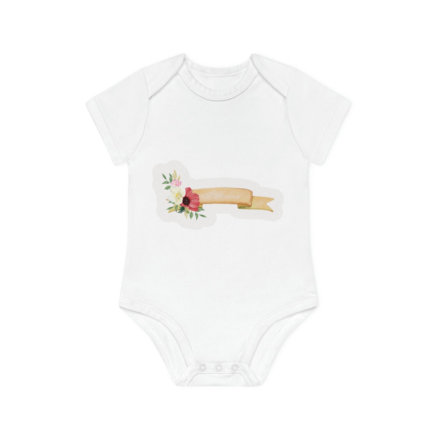 "Adorable Organic Short Sleeve Bodysuit for- Baby Organic Short Sleeve Bodysuit