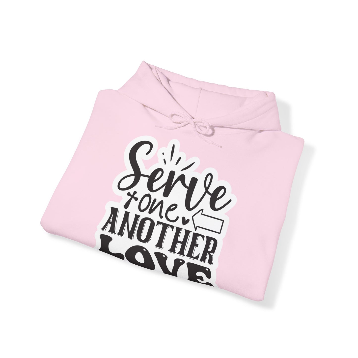 "Serve one another" Faith-Inspired Hooded Sweatshirt - Hoodie