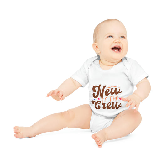 "Organic Cotton Baby Bodysuit - Sweet- Baby Organic Short Sleeve Bodysuit