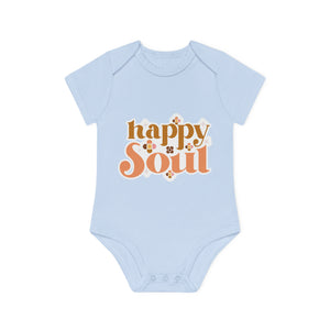 "Happy Soul" - Baby Organic Short Sleeve Bodysuit