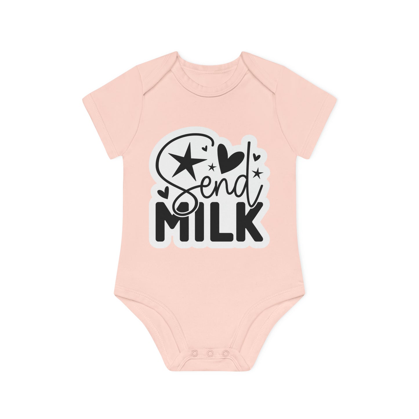 "Send Milk" - Baby Organic Short Sleeve Bodysuit