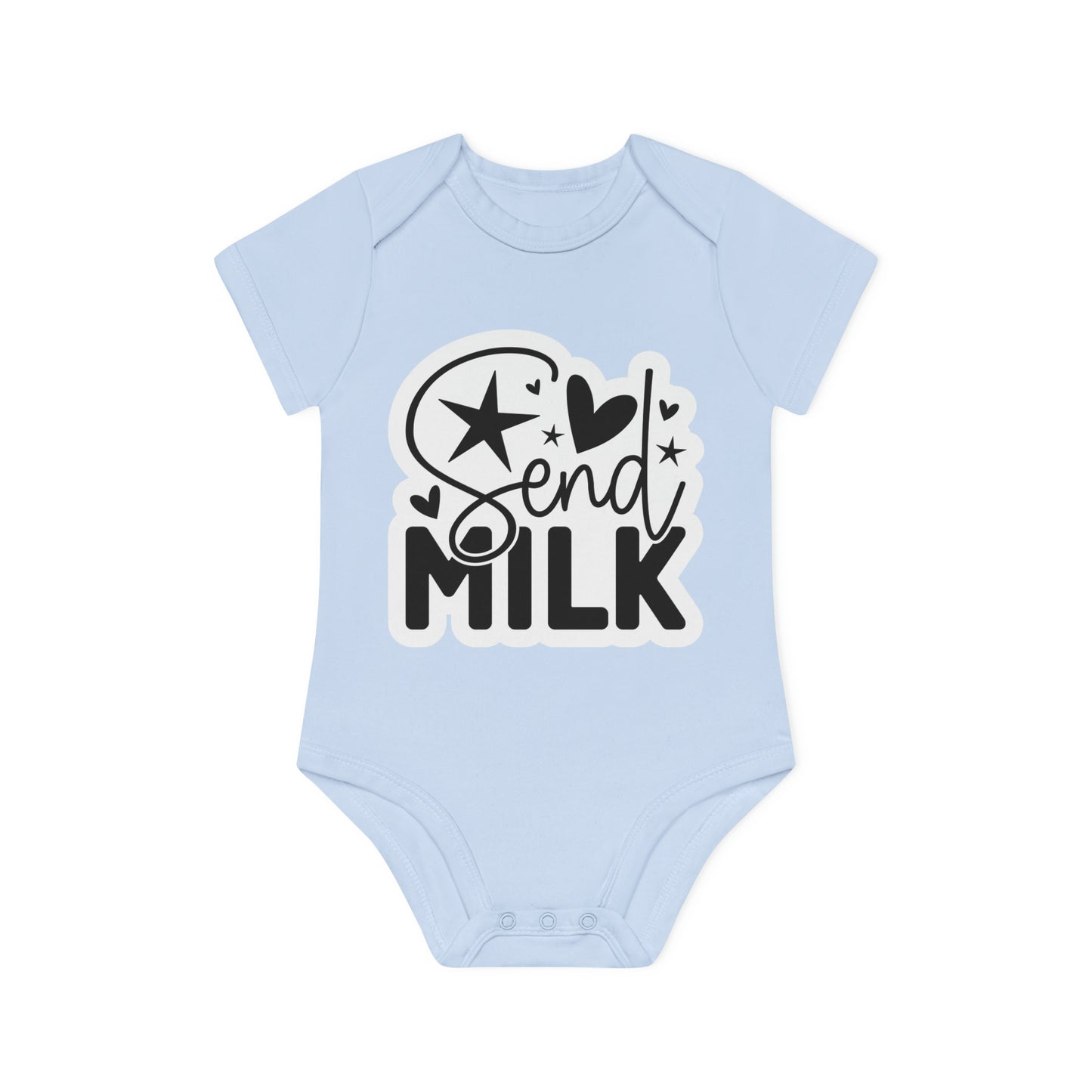 "Send Milk" - Baby Organic Short Sleeve Bodysuit