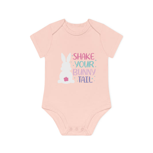 "Shake Your Bunny Tail" - Baby Organic Short Sleeve Bodysuit