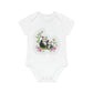 "Organic Cotton Baby Bodysuit with Ad- Baby Organic Short Sleeve Bodysuit