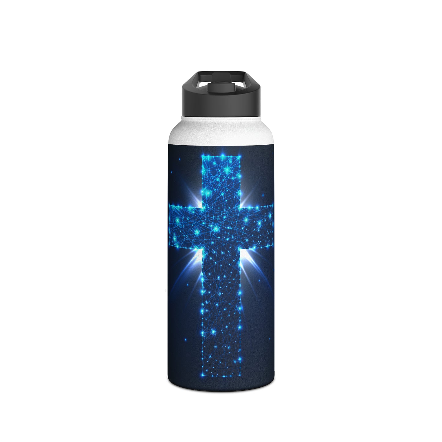 "Bright Blue Cross" - Stainless Steel Tumbler