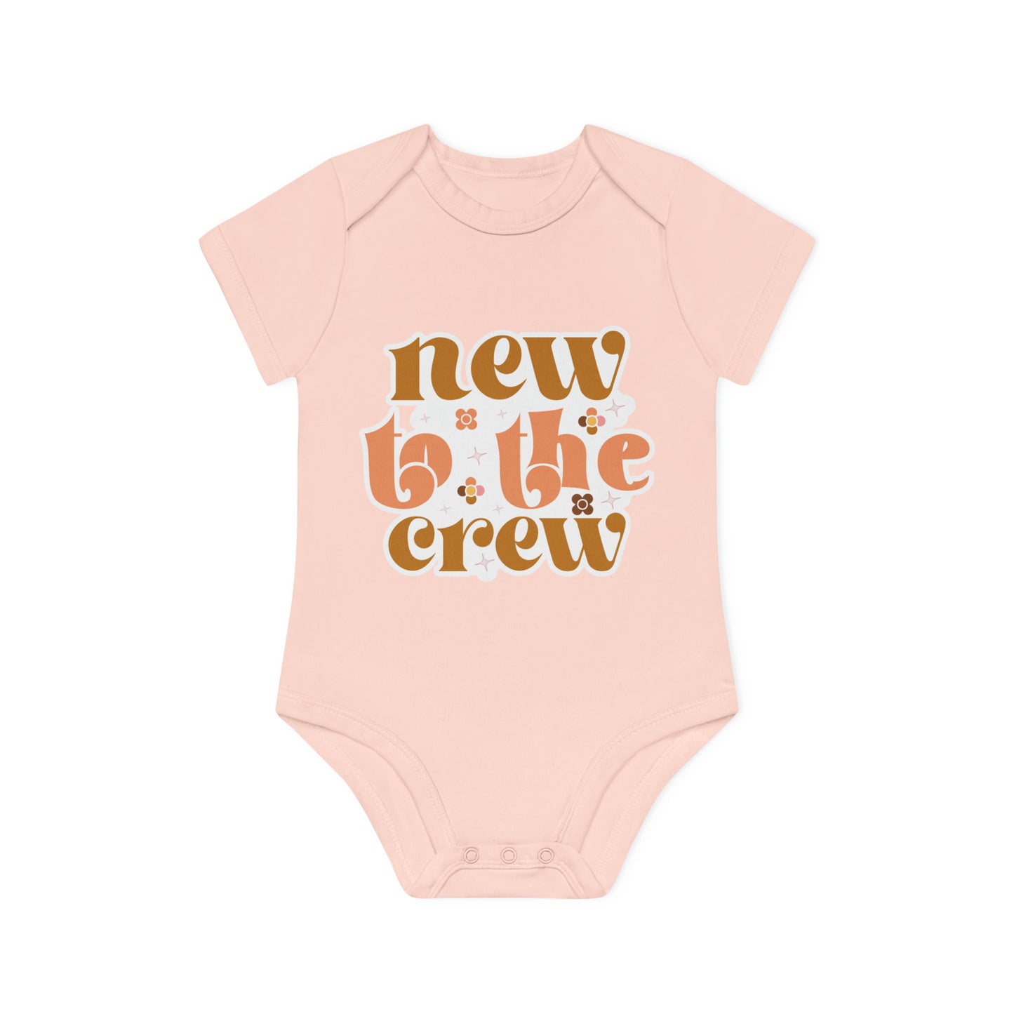 "New to the Crew" - Adorable Organic Short Sleeve Bodysuit