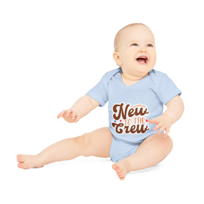 "Organic Cotton Baby Bodysuit - Sweet- Baby Organic Short Sleeve Bodysuit