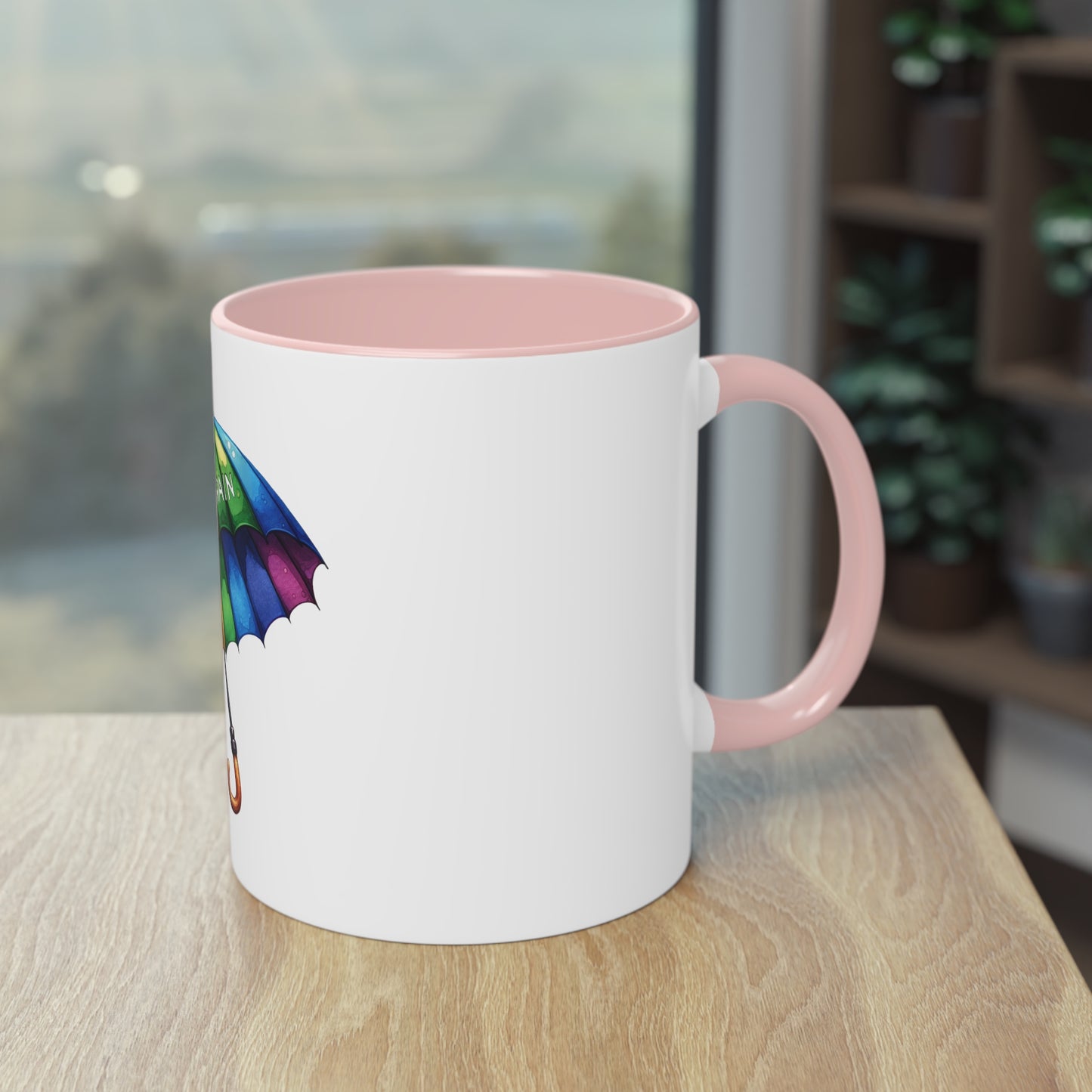 "Rainbow Pride Let it Rain" - Two Tone Mug