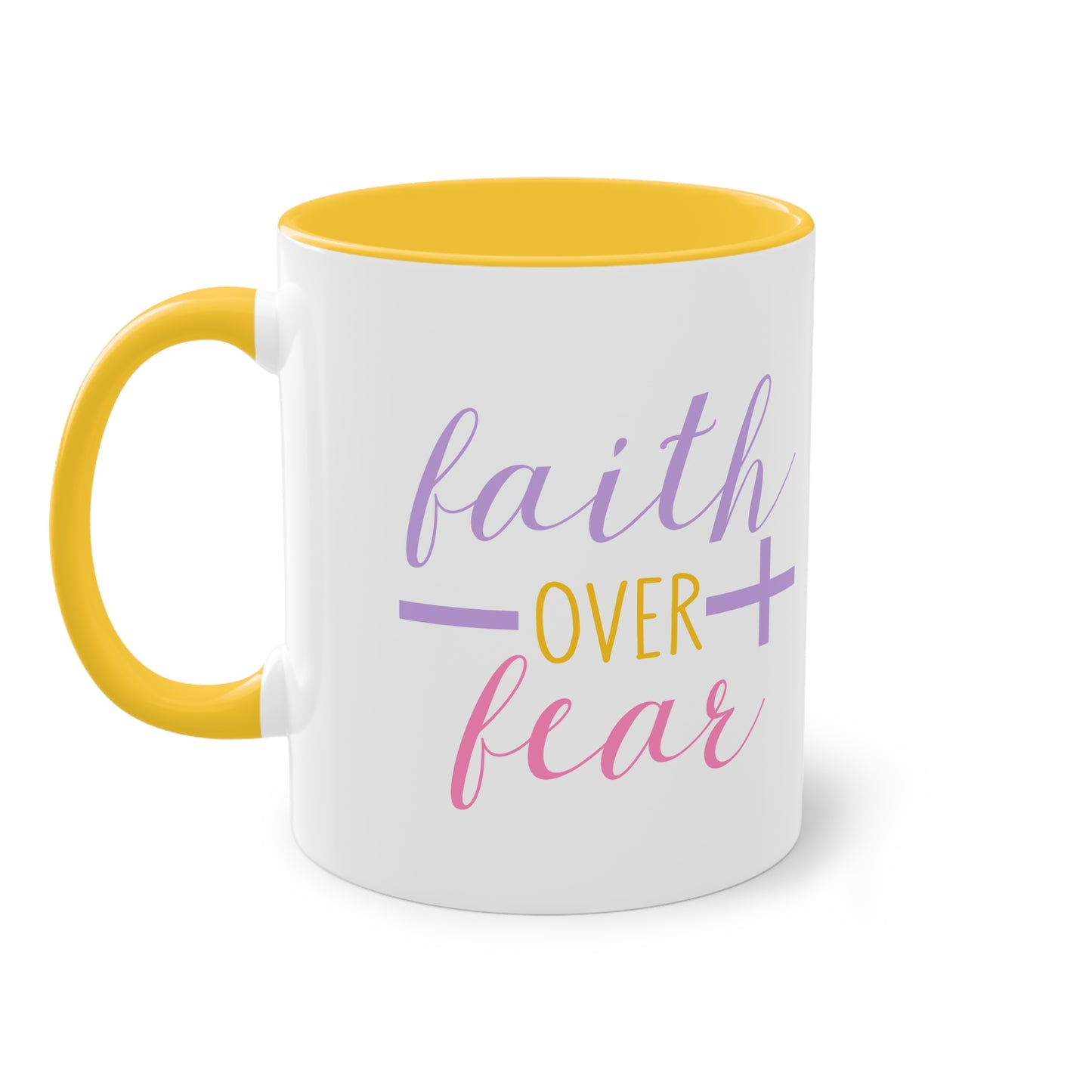 "Faith over Fear" - Christian Love - Two Tone Mug