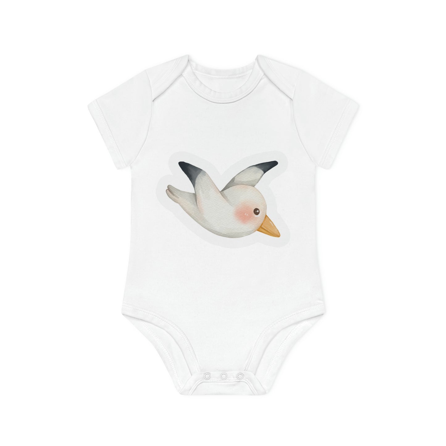 "Organic Cotton Baby Bodysuit: Ad- Baby Organic Short Sleeve Bodysuit