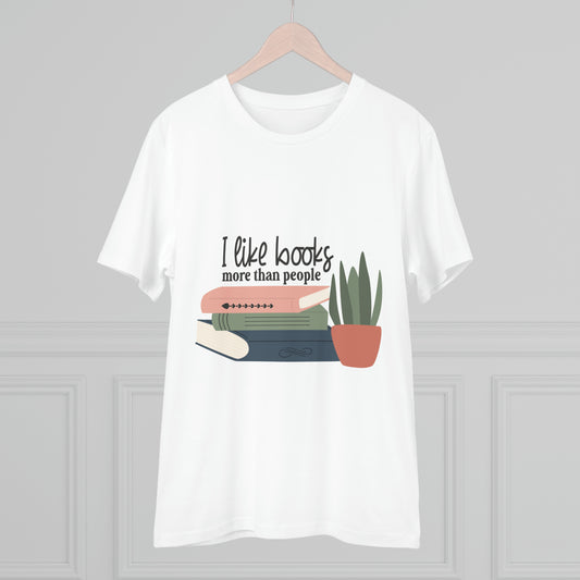 "I like books more than people" - T-Shirt