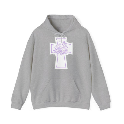 "Beautiful Cross" - Blessed & Cozy Hooded Sweatshirt - Hoodie