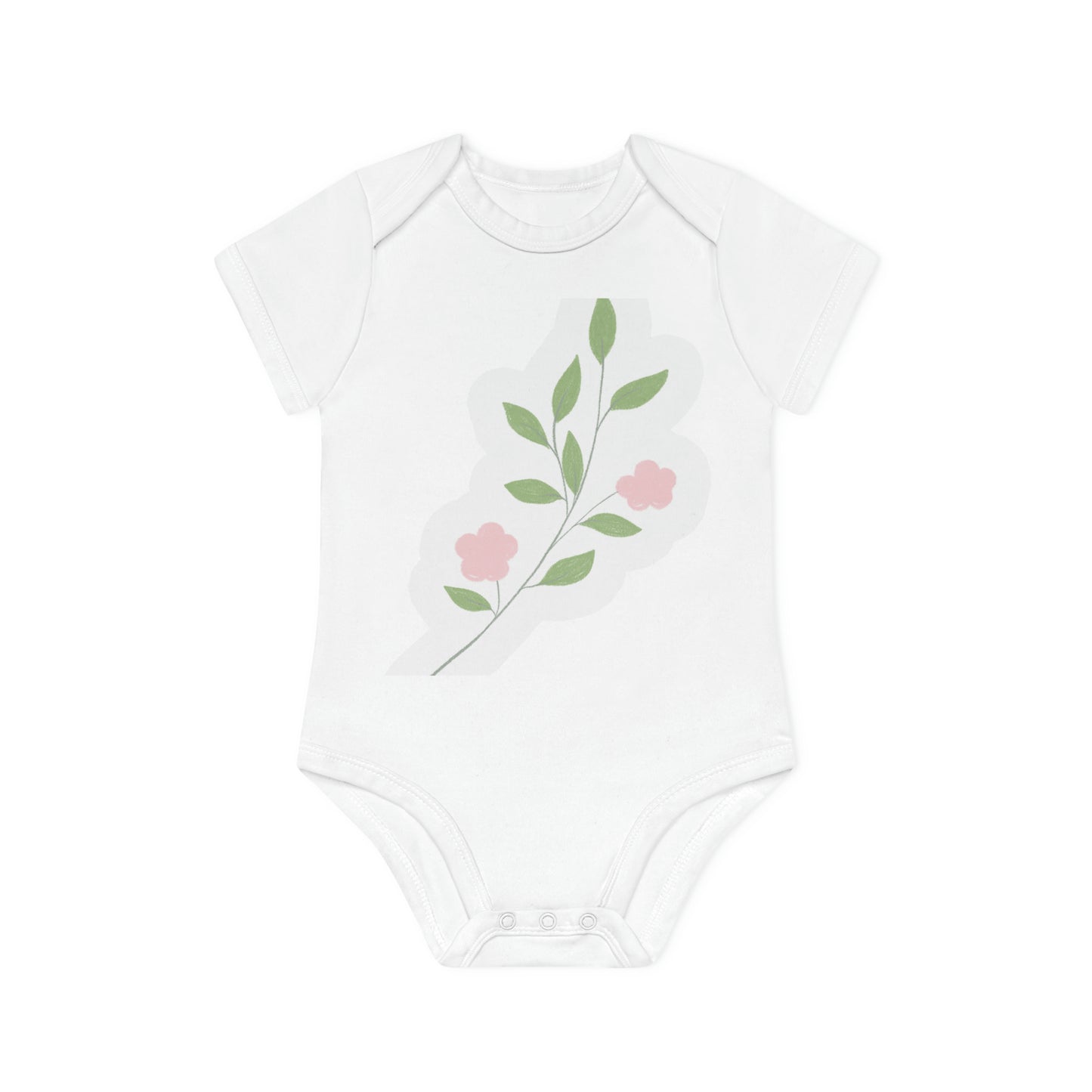 "Adorable Infant Organic Short Sleeve Bodysuit- Baby Organic Short Sleeve Bodysuit