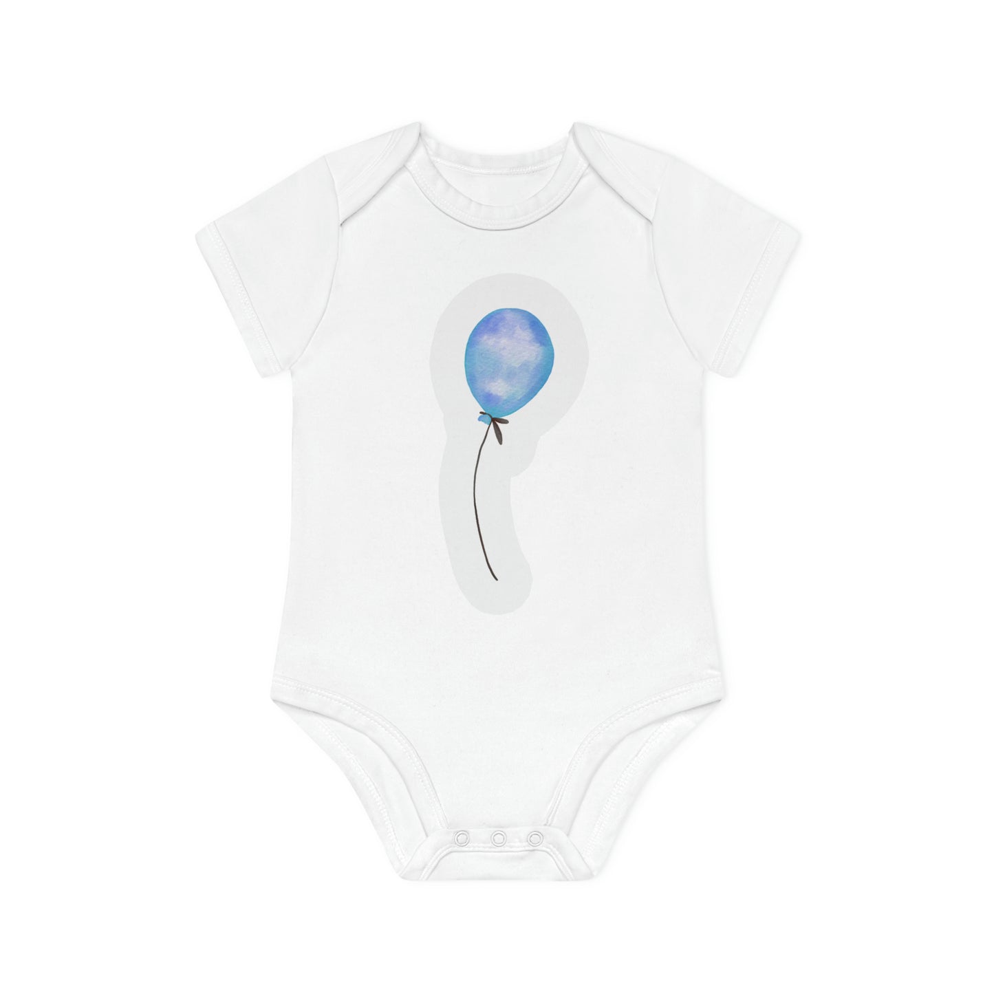 "Adorable Baby Balloon" - Baby Organic Short Sleeve Bodysuit