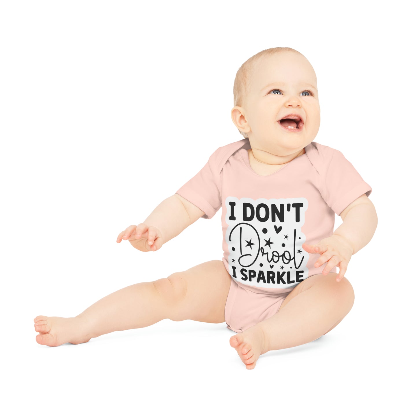 "I don't drool, I sparkle" - Baby Organic Short Sleeve Bodysuit