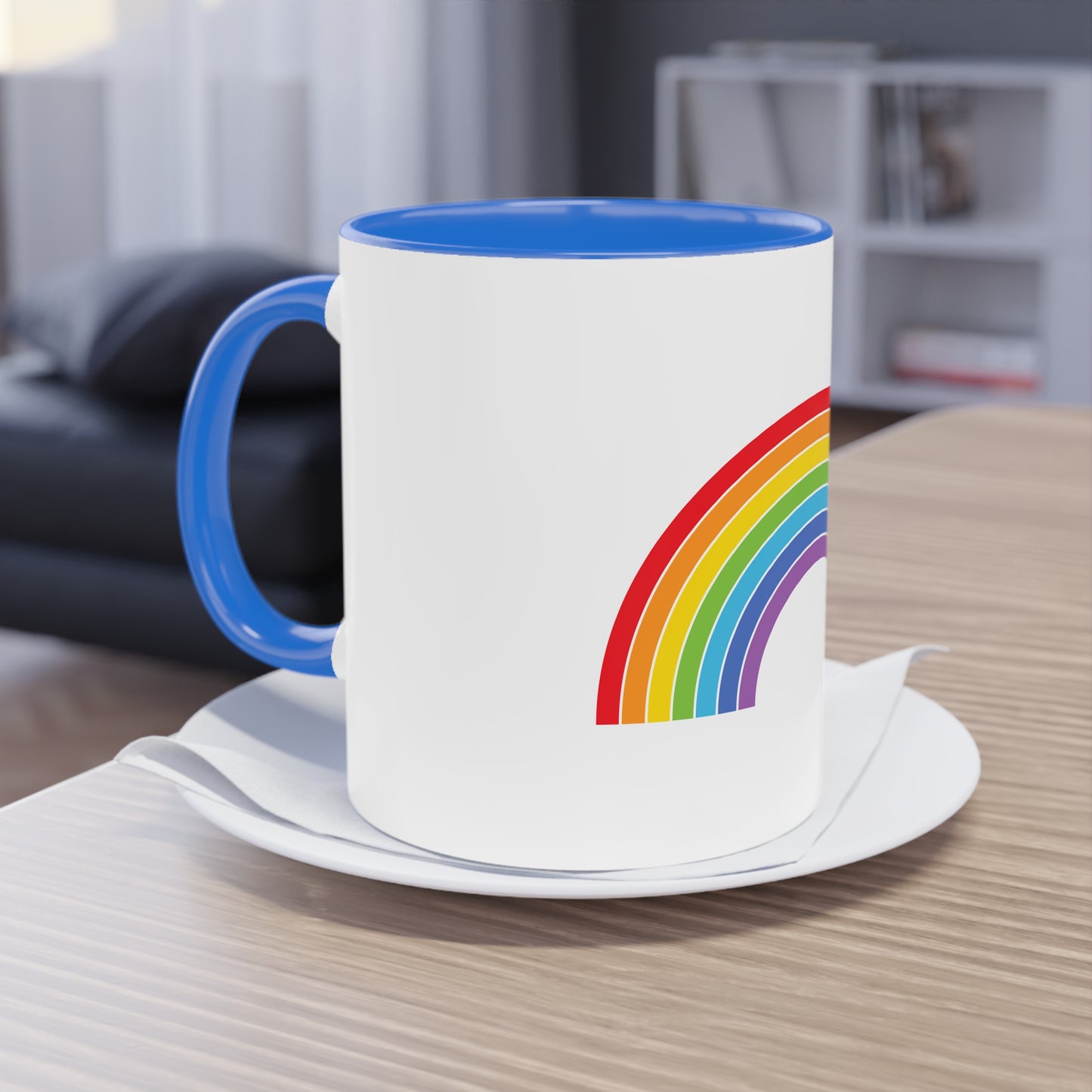 Proud and Colorful Ceramic Rainbow - LGBTQ- Two Tone Mug