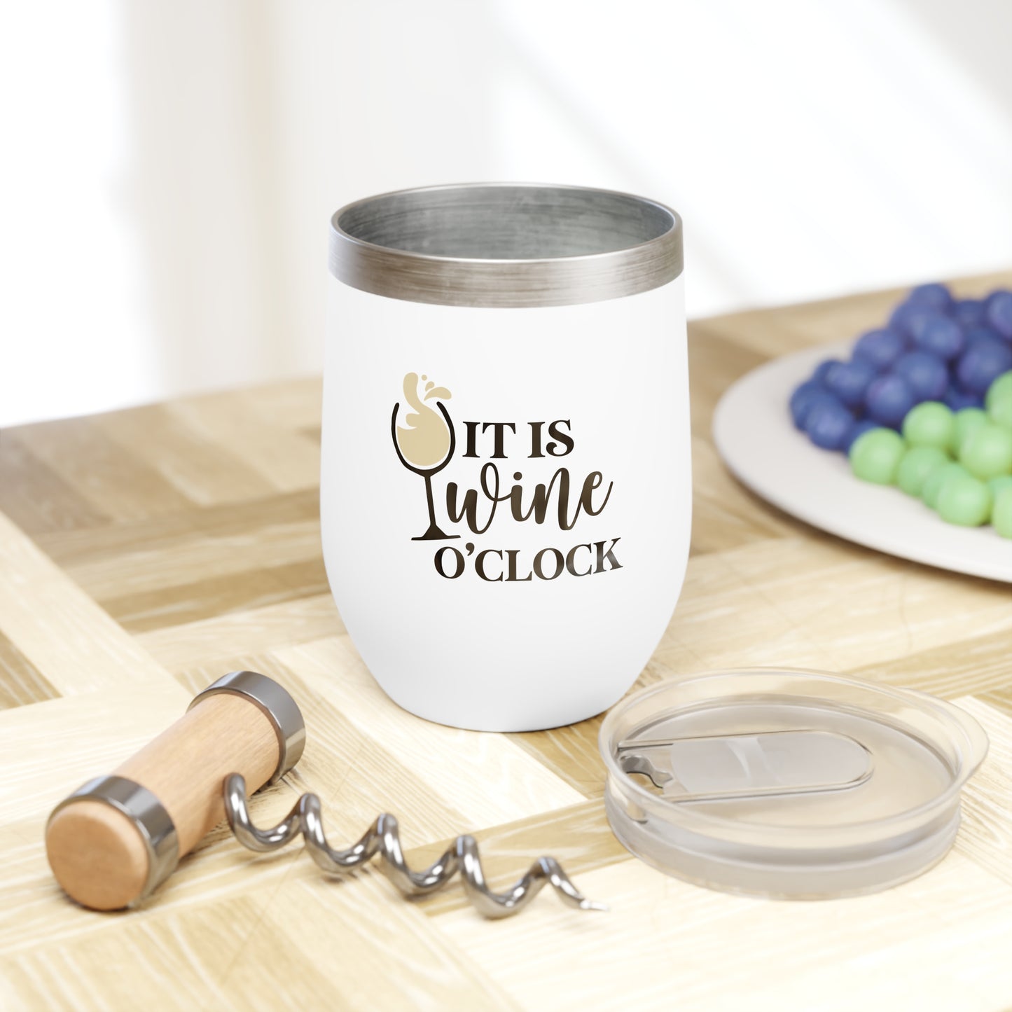 "It is wine o'clock" - Wine Tumbler