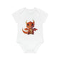 "Adorable Little Red Dragon" - Baby Organic Short Sleeve Bodysuit