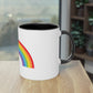 Proud and Colorful Ceramic Rainbow - LGBTQ- Two Tone Mug