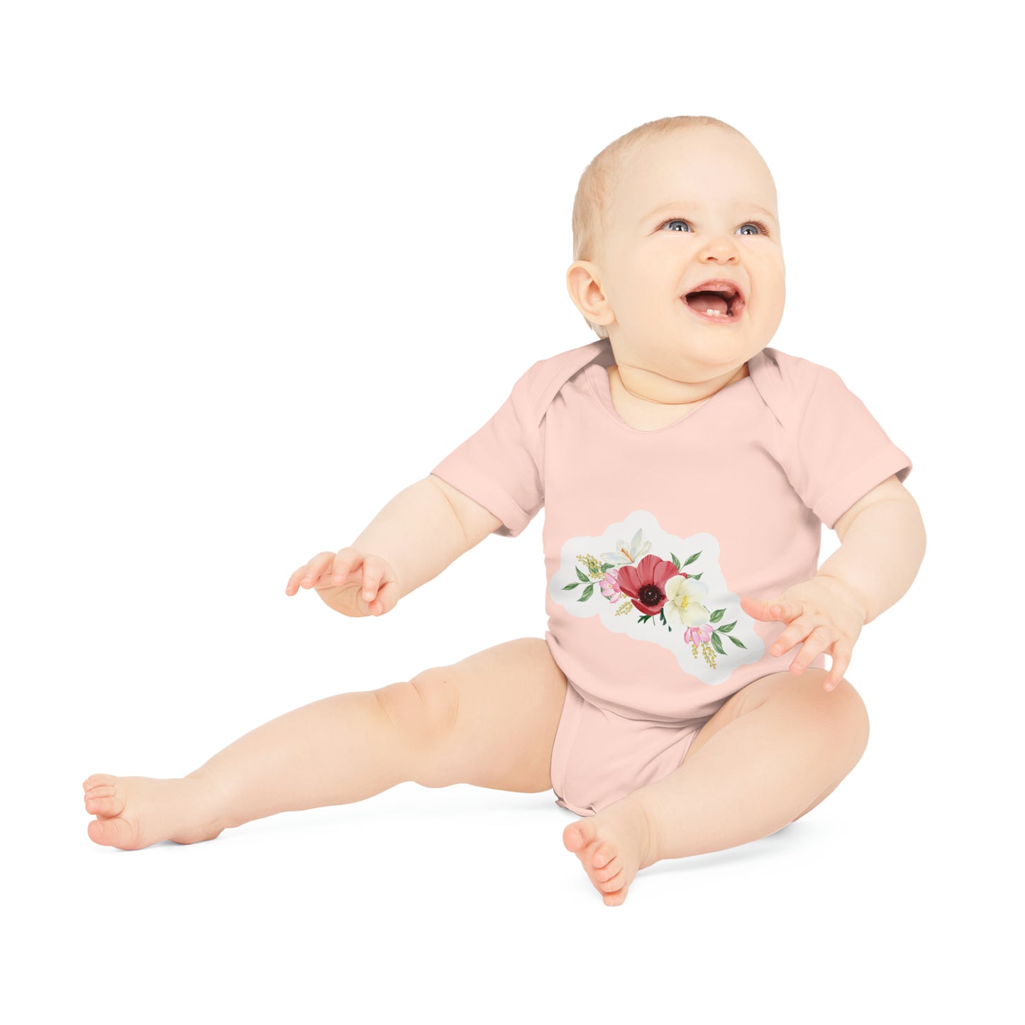 "Organic Cutie: Adorable Baby Short- Baby Organic Short Sleeve Bodysuit