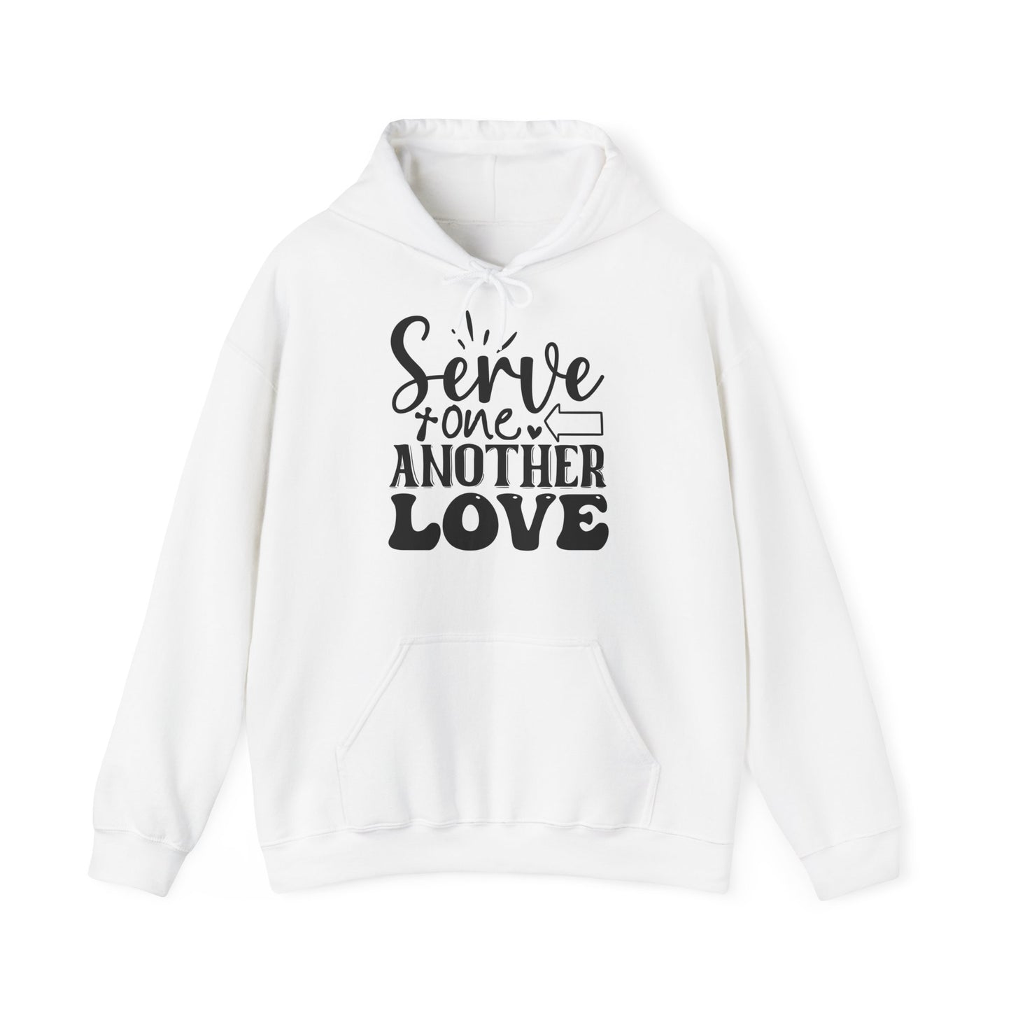 "Serve one another" Faith-Inspired Hooded Sweatshirt - Hoodie