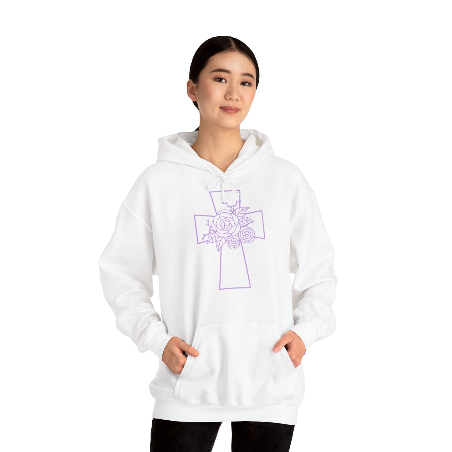 "Beautiful Cross" - Blessed & Cozy Hooded Sweatshirt - Hoodie