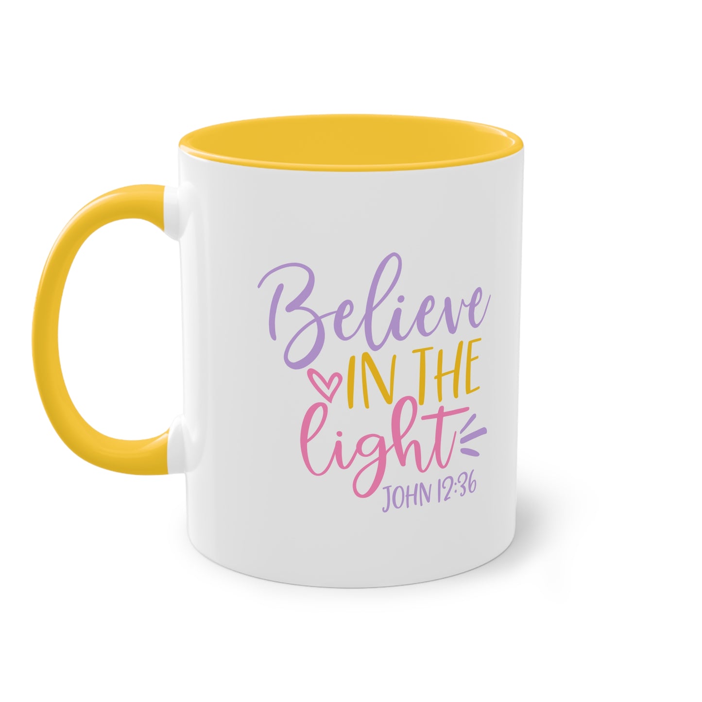 "Believe in the Light" - Christian Love - Two Tone Mug