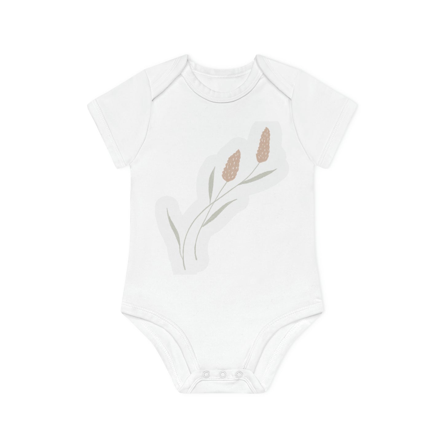 "Organic Cotton Baby Bodysuit: Ad- Baby Organic Short Sleeve Bodysuit