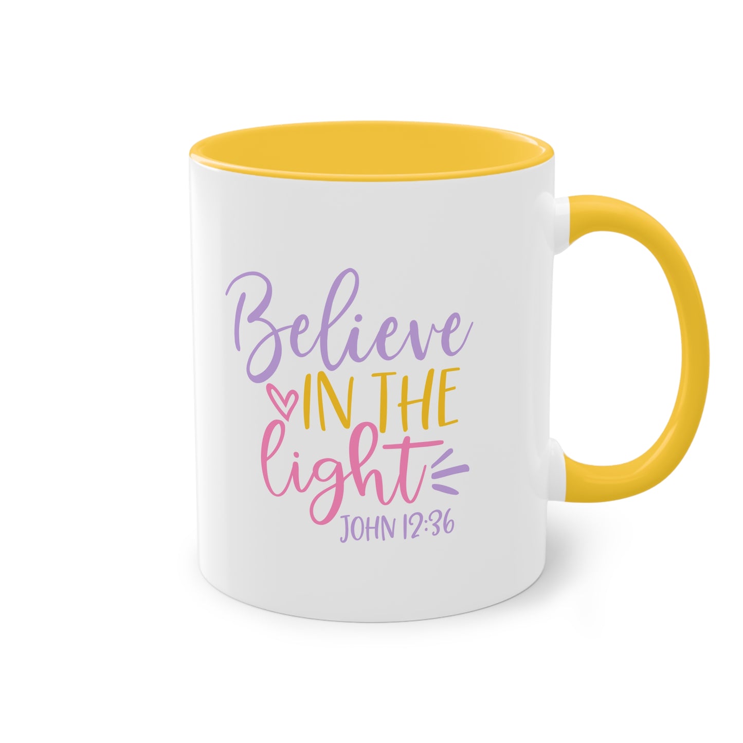 "Believe in the Light" - Christian Love - Two Tone Mug