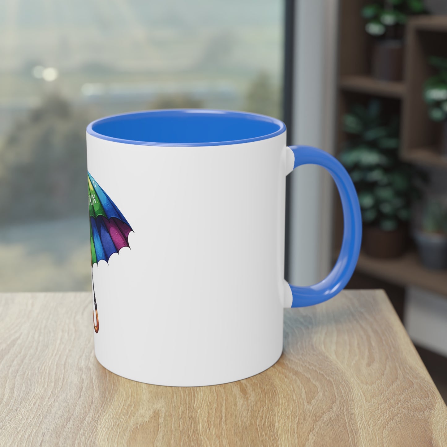 "Rainbow Pride Let it Rain" - Two Tone Mug