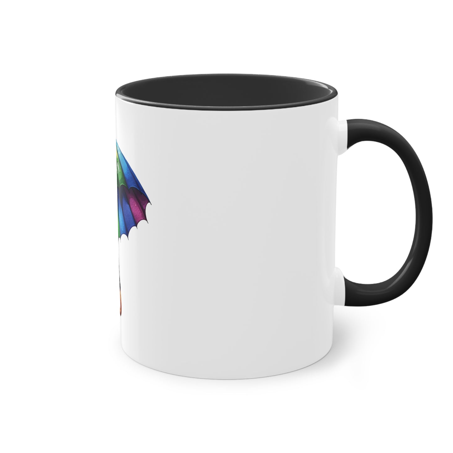 "Rainbow Pride Let it Rain" - Two Tone Mug