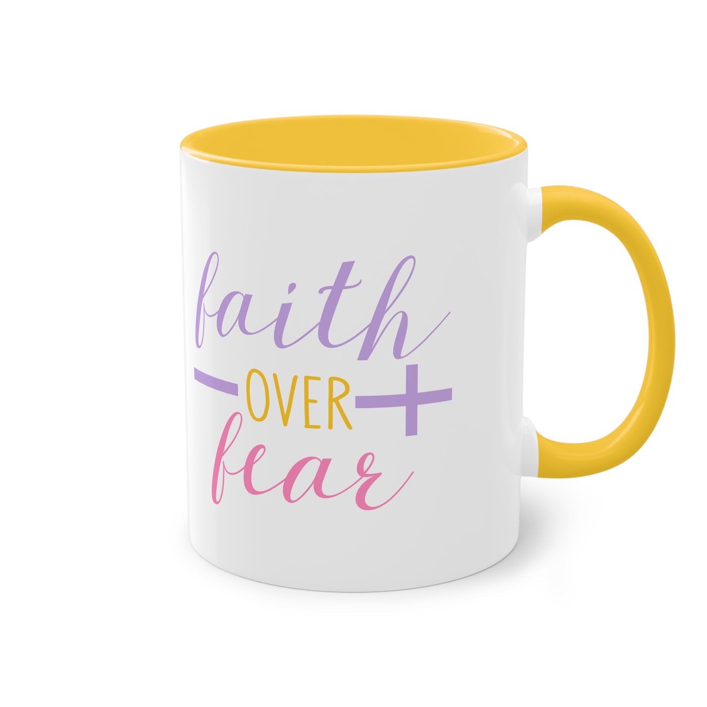 "Faith over Fear" - Christian Love - Two Tone Mug