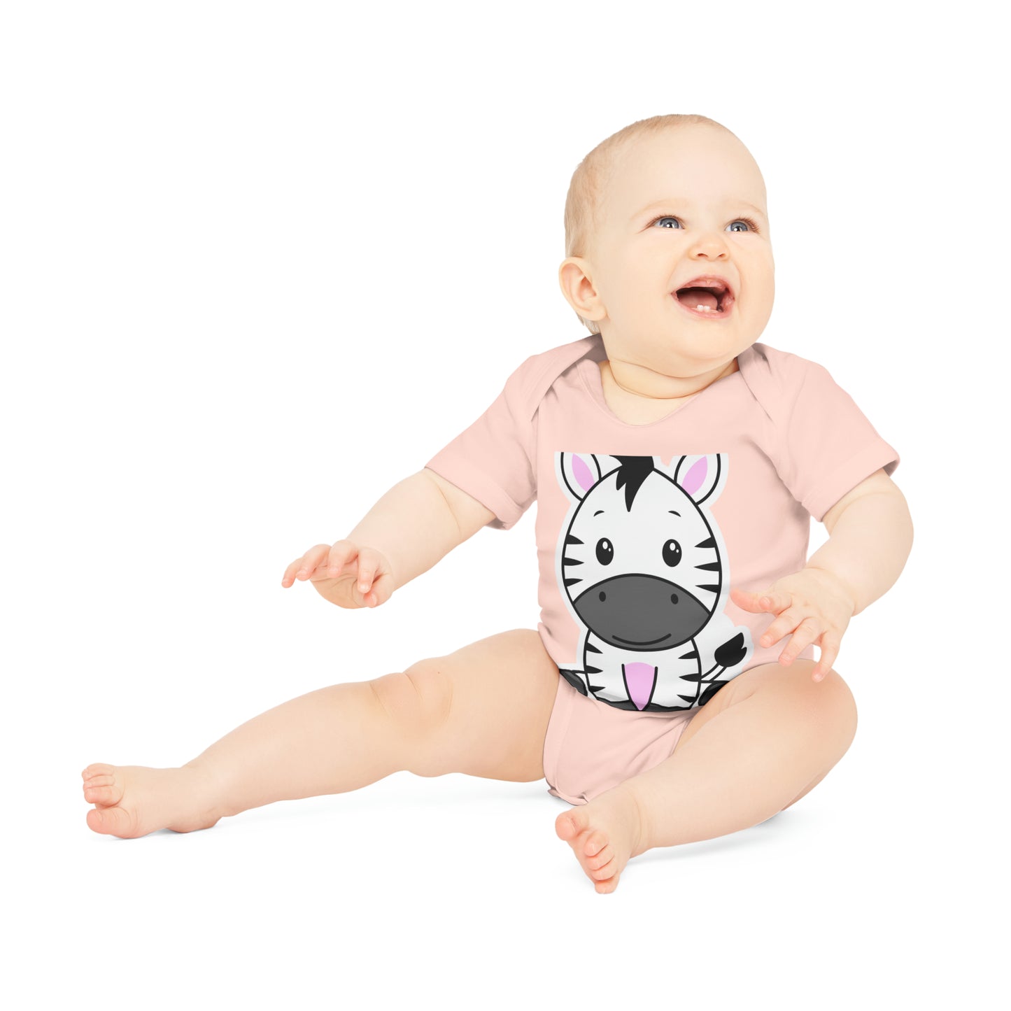 "Organic Cotton Baby Bodysuit - Ad- Baby Organic Short Sleeve Bodysuit